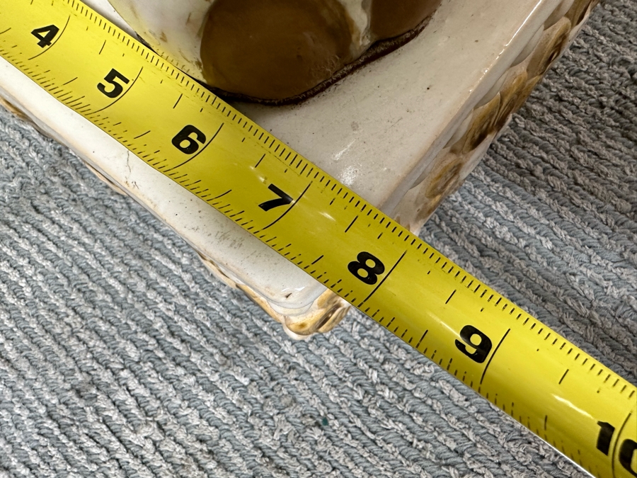 Pair Of Vintage White & Gold Elephant Garden Seats Plant Stands 15.5W X 8D X 17H [Photo 14]