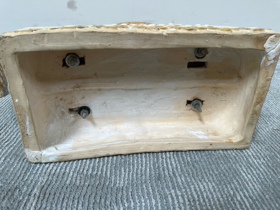 Pair Of Vintage White & Gold Elephant Garden Seats Plant Stands 15.5W X 8D X 17H [Photo 12]