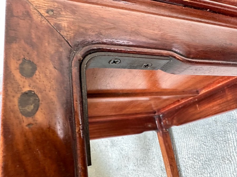 Pair Of Vintage Chinese Hardwood Armchairs With Cushions [Photo 13]