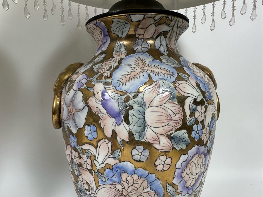 Pair Of Hand Painted Asian Table Lamps 27H [Photo 6]