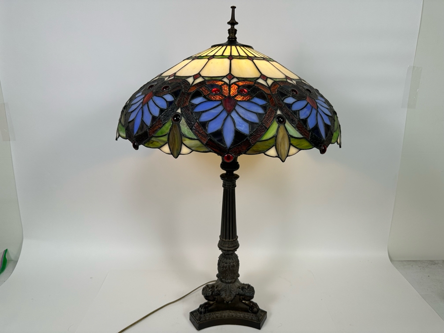 Stained Glass Table Lamp 32H [Photo 3]