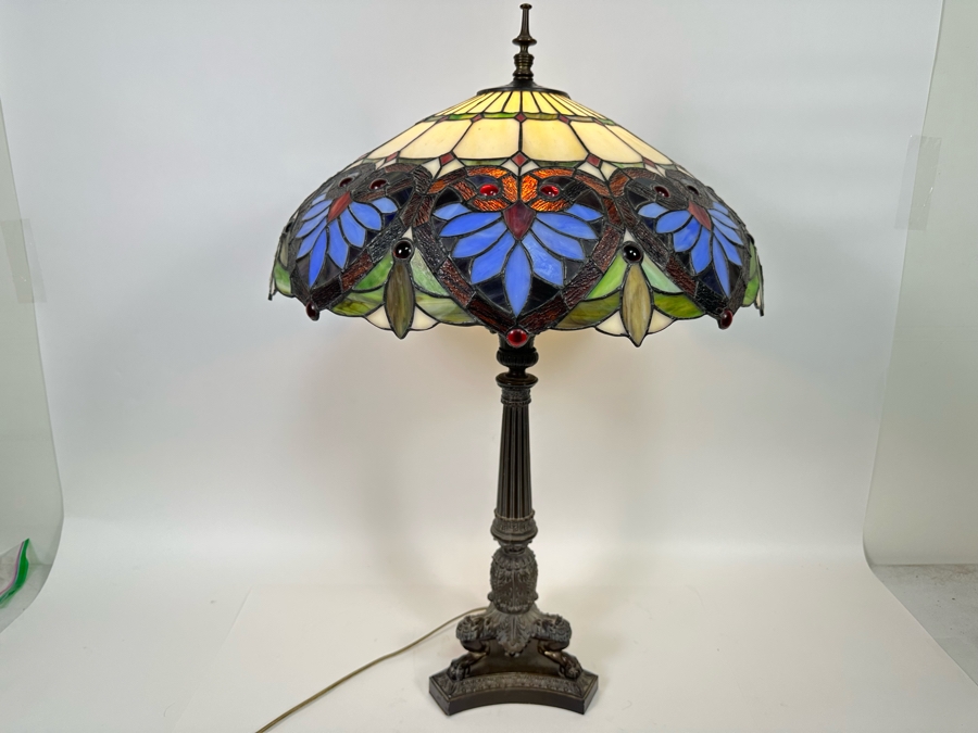 Stained Glass Table Lamp 32H [Photo 4]