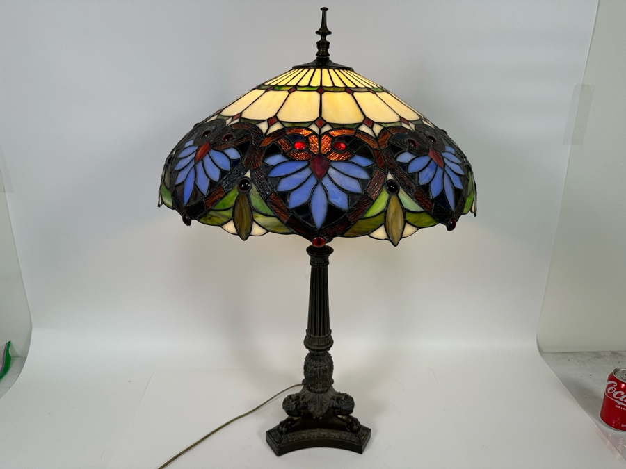 Stained Glass Table Lamp 32H [Photo 2]