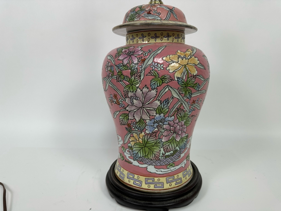 Vintage Hand Painted Porcelain Lamp No Shade 27H [Photo 6]