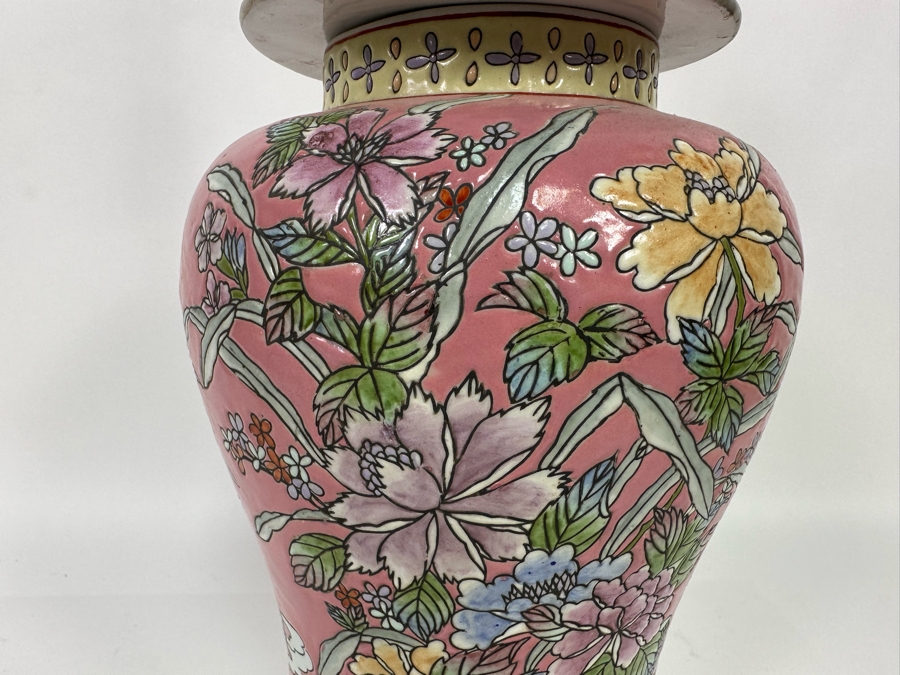 Vintage Hand Painted Porcelain Lamp No Shade 27H [Photo 7]