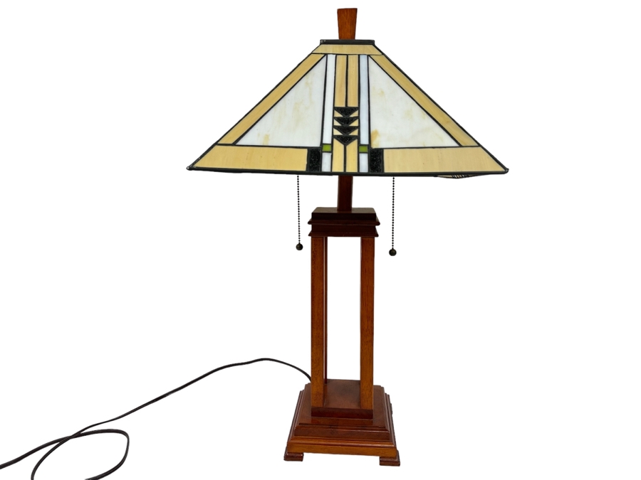 Stained Glass Lamp 27H [Photo 1]