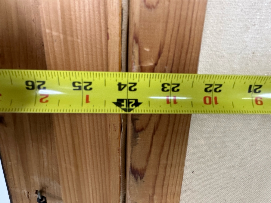 Original Mid-Century Painting From Paris Signed Signature Illegible On Canvas 24 X 30 Framed 32 X 38 Certificate Of Authenticity On Back From Collier Art Corporation [Photo 17]