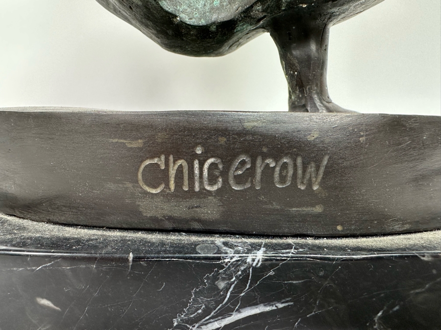Bronze Sculpture Of Dancing Lady Signed Chicerow 10W X 23H [Photo 8]