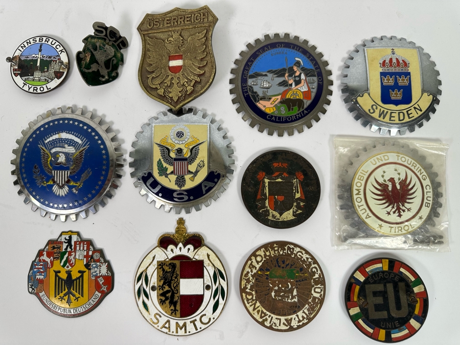 Collection Of Vintage Vehicle Car Grille Badges Emblems [Photo 3]