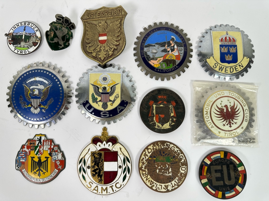 Collection Of Vintage Vehicle Car Grille Badges Emblems [Photo 2]