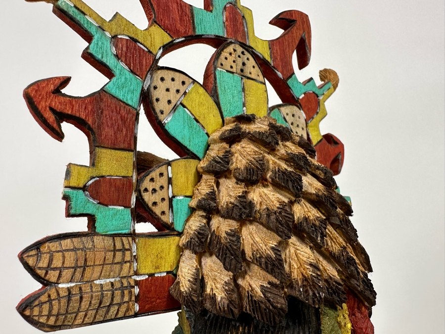 Signed Hand Carved / Hand Painted Hopi Native American Kachina Doll By Harriet Navasie 18.5H [Photo 17]