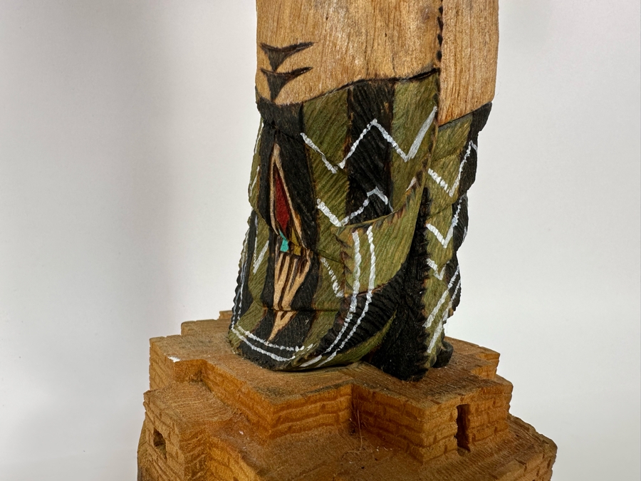 Signed Hand Carved / Hand Painted Hopi Native American Kachina Doll By Harriet Navasie 18.5H [Photo 8]