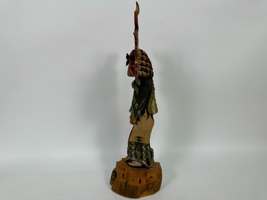 Signed Hand Carved / Hand Painted Hopi Native American Kachina Doll By Harriet Navasie 18.5H [Photo 12]