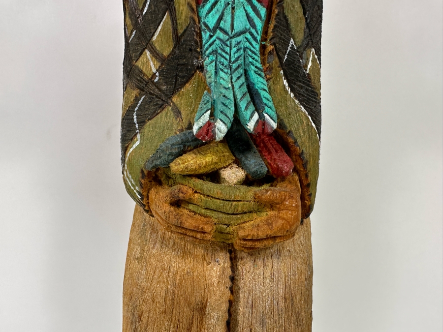 Signed Hand Carved / Hand Painted Hopi Native American Kachina Doll By Harriet Navasie 18.5H [Photo 7]