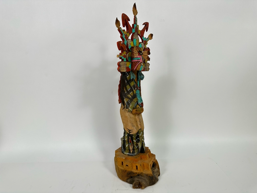 Signed Hand Carved / Hand Painted Hopi Native American Kachina Doll By Harriet Navasie 18.5H [Photo 10]