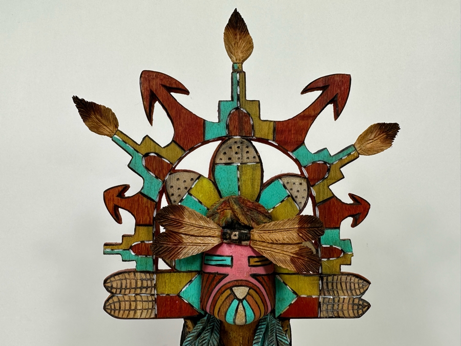 Signed Hand Carved / Hand Painted Hopi Native American Kachina Doll By Harriet Navasie 18.5H [Photo 4]