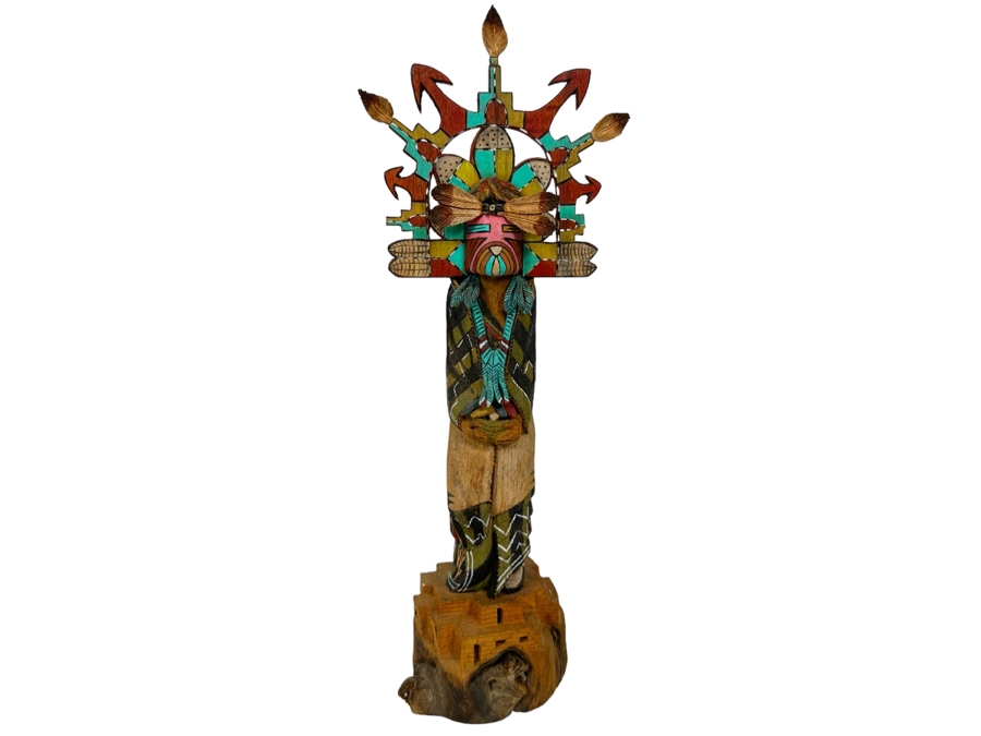 Signed Hand Carved / Hand Painted Hopi Native American Kachina Doll By Harriet Navasie 18.5H [Photo 1]