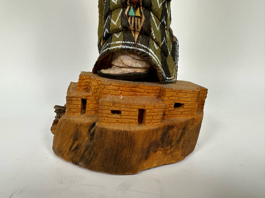 Signed Hand Carved / Hand Painted Hopi Native American Kachina Doll By Harriet Navasie 18.5H [Photo 13]
