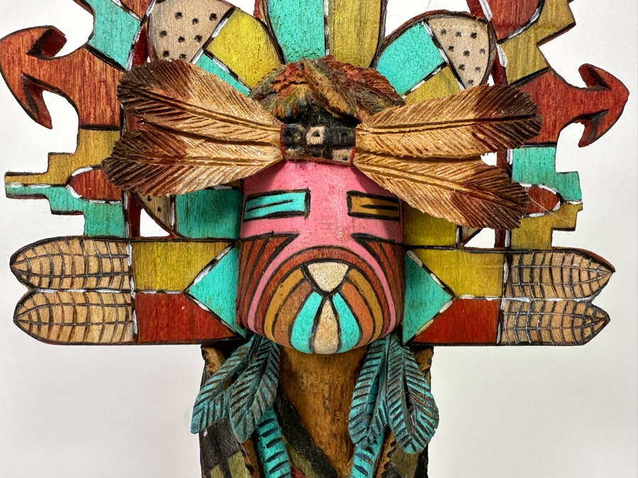 Signed Hand Carved / Hand Painted Hopi Native American Kachina Doll By Harriet Navasie 18.5H [Photo 5]