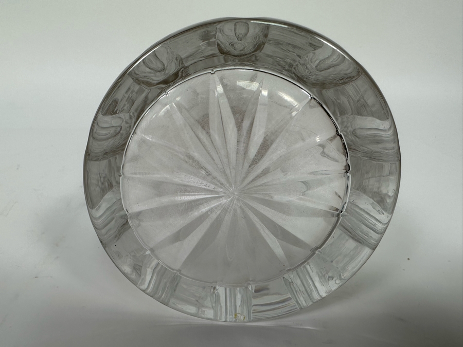 Antique Sterling Silver Mounted English Hallmarks Etched Crystal Claret Jug With Grape Motif Weighs 1,309g [Photo 20]