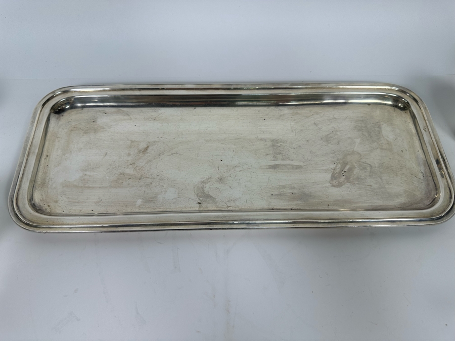 Vintage Set Of Twelve Christofle Silverplate Brandy Warmer Mini Sauce Pans With Handles Barware 2R X 1.25H With Silverplate Serving Tray 16 X 6 [Photo 13]