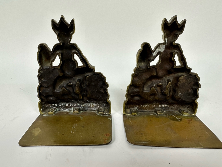 Antique Brass Pixie Bookends 4W X 3D X 5H [Photo 7]