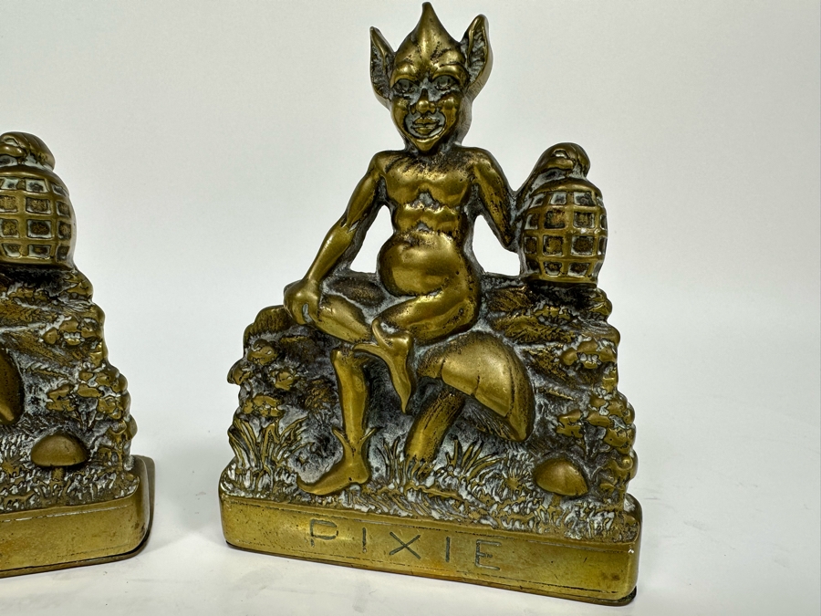 Antique Brass Pixie Bookends 4W X 3D X 5H [Photo 4]