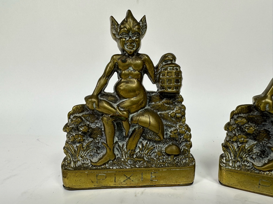 Antique Brass Pixie Bookends 4W X 3D X 5H [Photo 5]