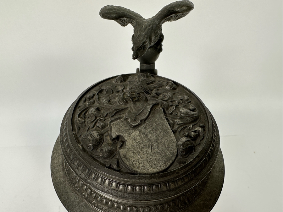 Antique Pewter Ale Tankard With Eagle On Lid 7W X 10.5H [Photo 9]