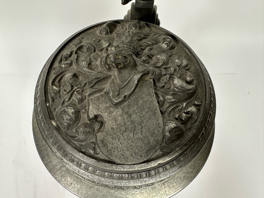 Antique Pewter Ale Tankard With Eagle On Lid 7W X 10.5H [Photo 8]