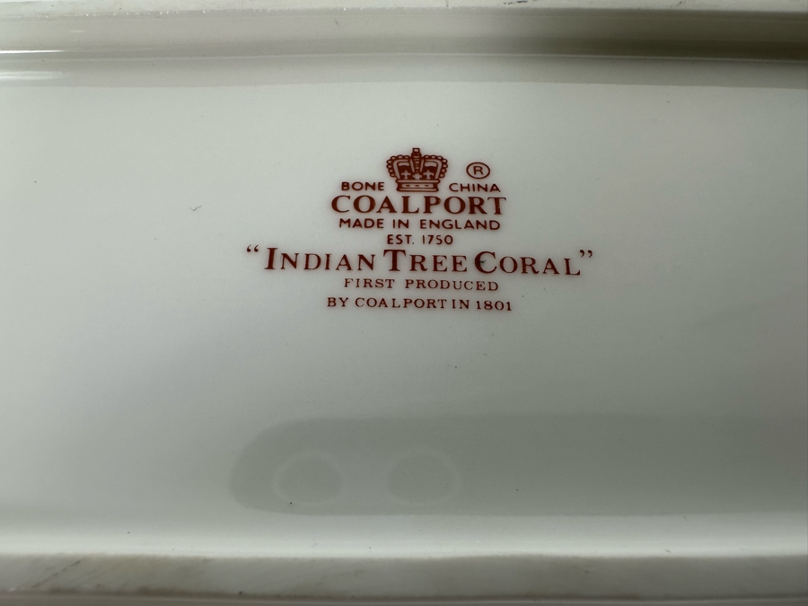 Vintage Coalport Bone China England 'Indian Tree Coral' Child's Toy Tea Set Salesman's Sample 9.5 X 4 [Photo 12]