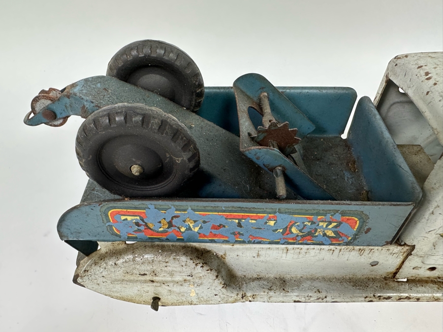 Old 1940s Lincoln Toy Truck Pressed Steel Tow Truck 13W X 4D X 5H [Photo 5]