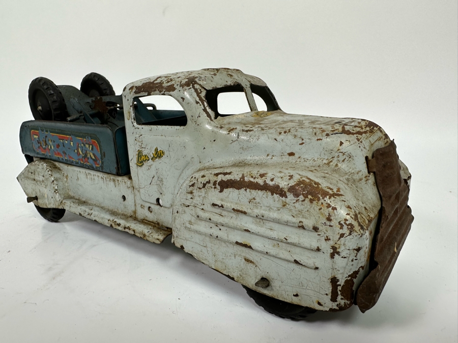 Old 1940s Lincoln Toy Truck Pressed Steel Tow Truck 13W X 4D X 5H [Photo 6]
