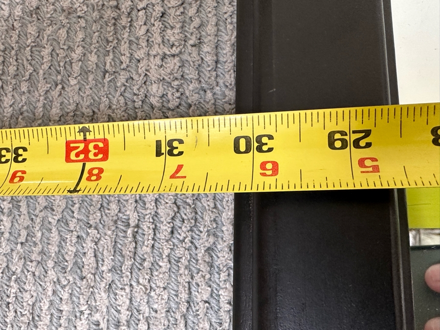 Black Chinoiserie Wooden Wall Mirror With Brass Accents 30 X 42 [Photo 5]