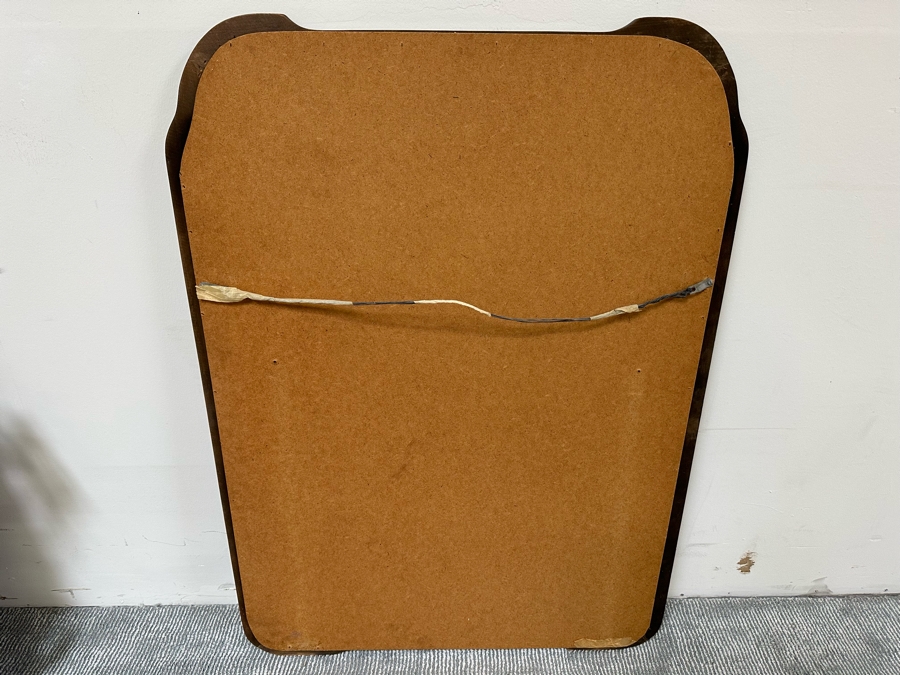 Black Chinoiserie Wooden Wall Mirror With Brass Accents 30 X 42 [Photo 7]