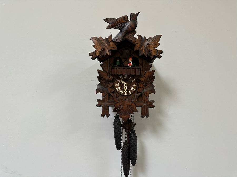 Vintage Wooden Cuckoo Clock Working 9W X 7D X 14H [Photo 2]