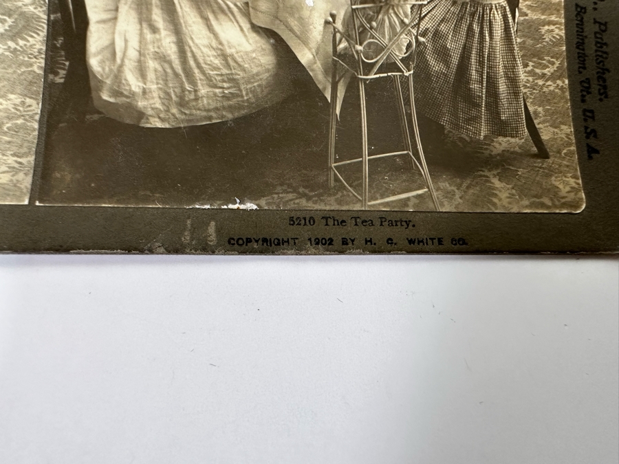 Rare Underwood & Underwood Sun Sculpture Stereoscope With Very Rare Antique Victorian Era Stereo View Card Holder With 23 Stereo View Cards Of Early American Children - See Photos [Photo 19]