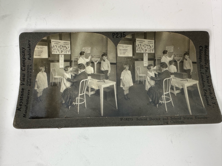 Rare Underwood & Underwood Sun Sculpture Stereoscope With Very Rare Antique Victorian Era Stereo View Card Holder With 23 Stereo View Cards Of Early American Children - See Photos [Photo 33]