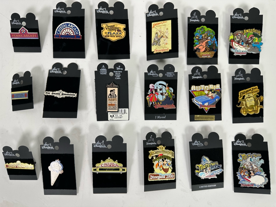 Collection Of Vintage Disneyland Trading Pins New On Cards Two Limited Edition Pins [Photo 4]