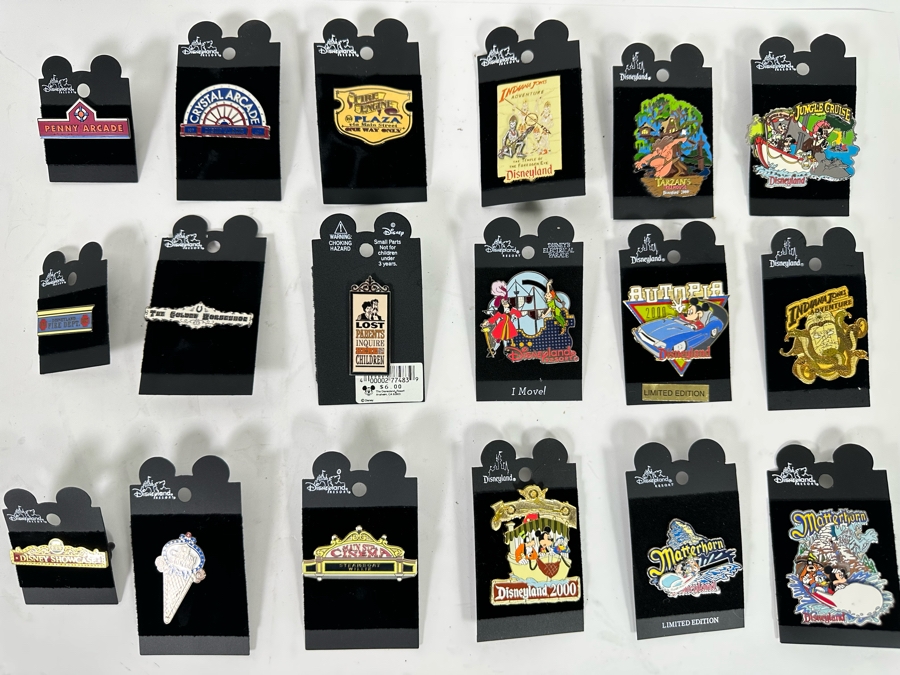 Collection Of Vintage Disneyland Trading Pins New On Cards Two Limited Edition Pins [Photo 3]