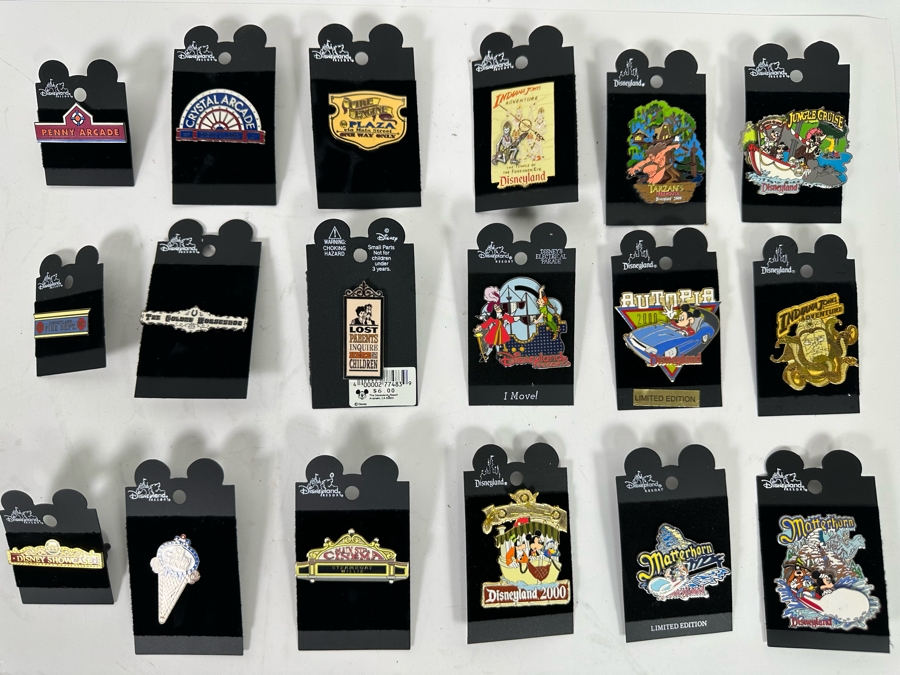 Collection Of Vintage Disneyland Trading Pins New On Cards Two Limited Edition Pins [Photo 2]
