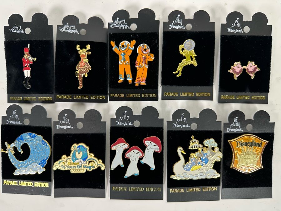 Collection Of Vintage Disneyland Trading Pins New On Cards Mainly Disneyland Parade Limited Edition Pins [Photo 3]