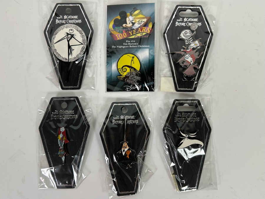 Collection Of Vintage Disneyland Trading Pins New On Cards Tim Burton's The Nightmare Before Christmas [Photo 2]