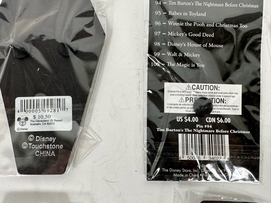 Collection Of Vintage Disneyland Trading Pins New On Cards Tim Burton's The Nightmare Before Christmas [Photo 12]