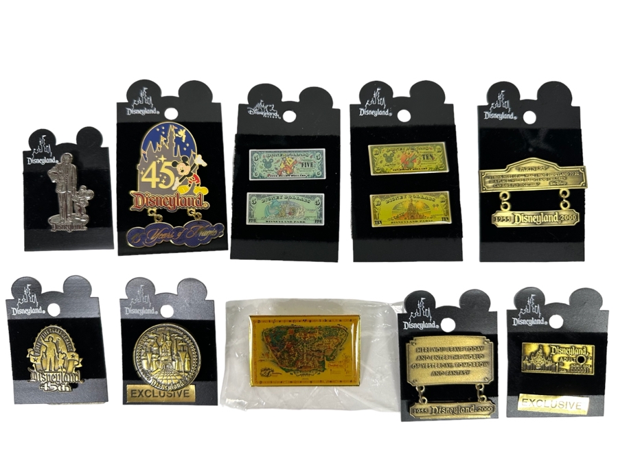 Collection Of Vintage Disneyland Trading Pins Most Are New On Cards [Photo 1]