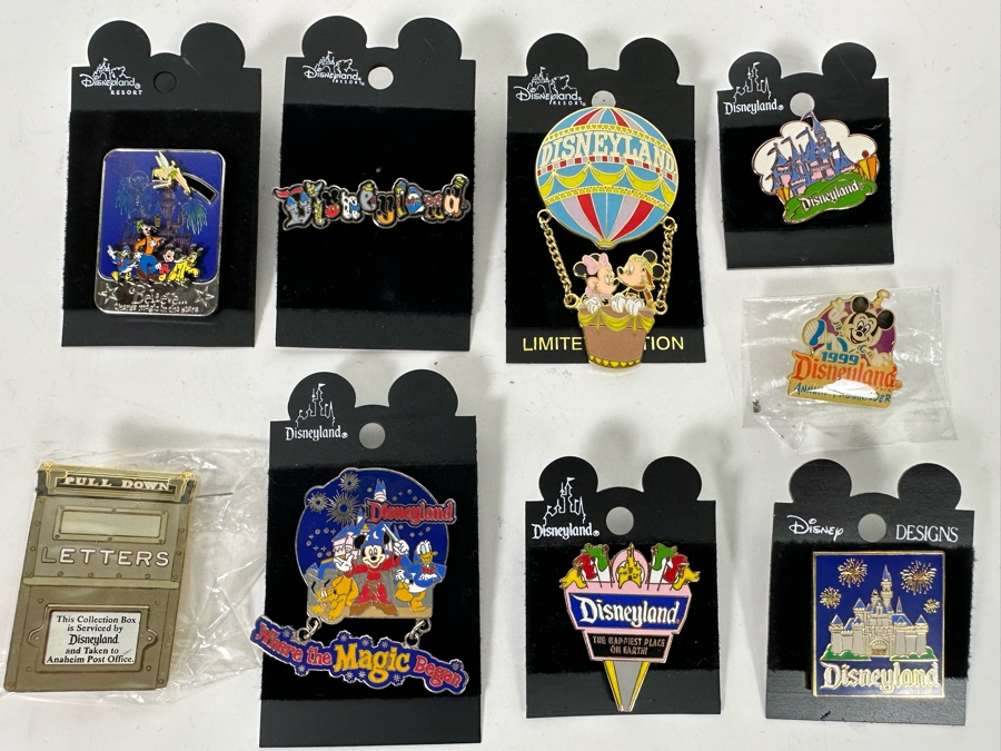 Collection Of Vintage Disneyland Trading Pins One Limited Edition Pin Some New On Cards [Photo 3]