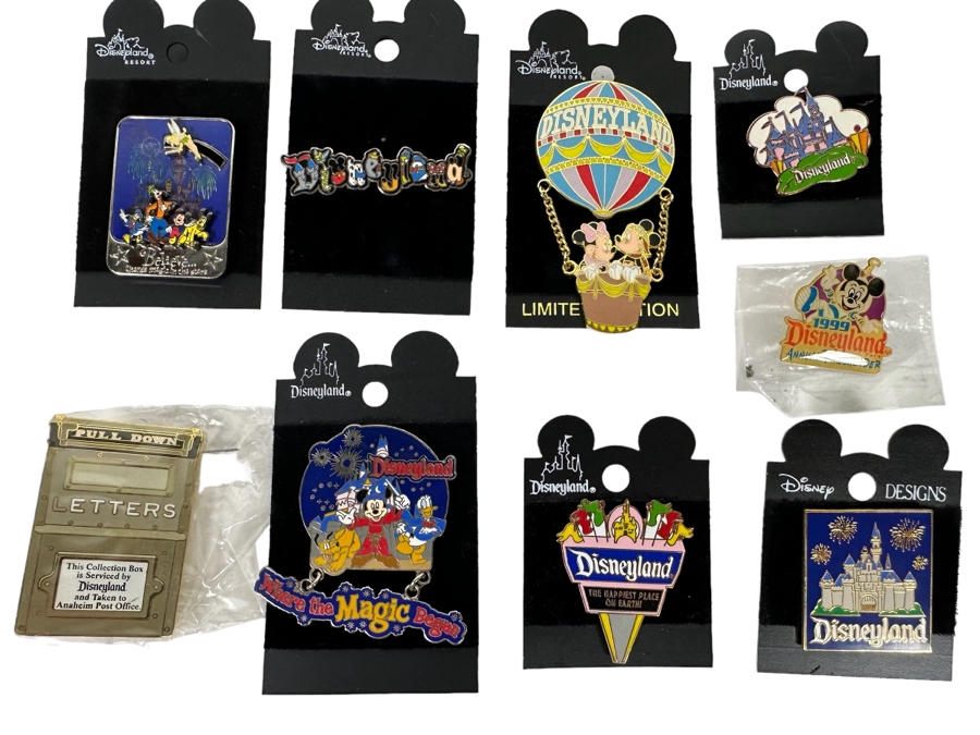 Collection Of Vintage Disneyland Trading Pins One Limited Edition Pin Some New On Cards [Photo 1]