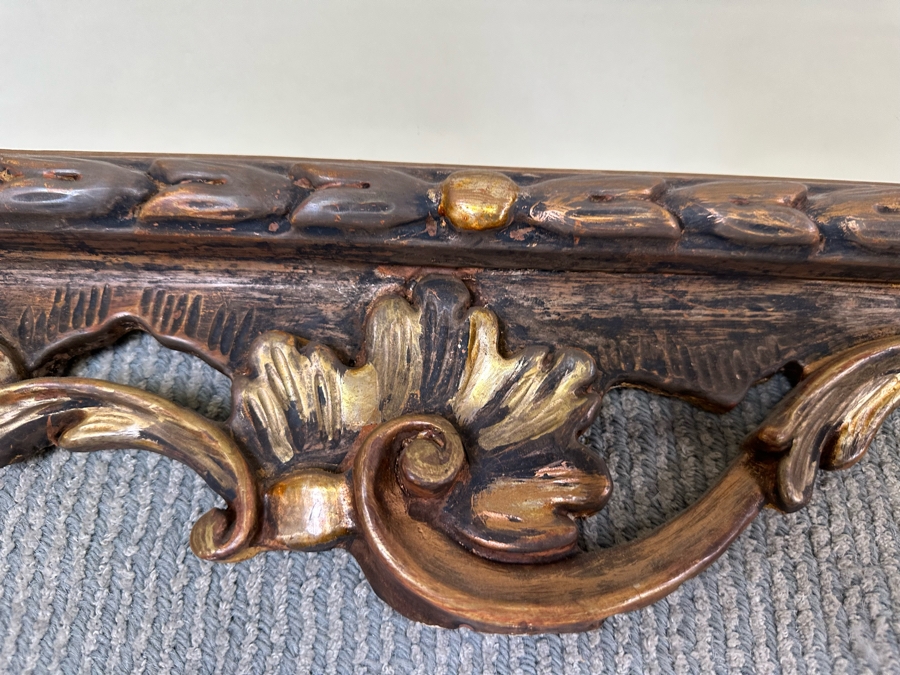 Stunning Vintage Carved Wooden Wall Mirror 34W X 49H [Photo 7]