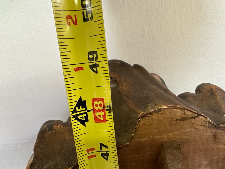 Stunning Vintage Carved Wooden Wall Mirror 34W X 49H [Photo 11]