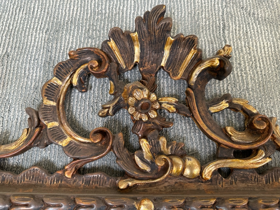 Stunning Vintage Carved Wooden Wall Mirror 34W X 49H [Photo 4]